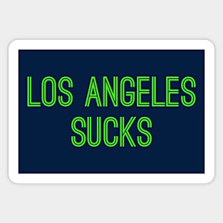 Los Angeles Sucks (Neon Green Text) Sticker